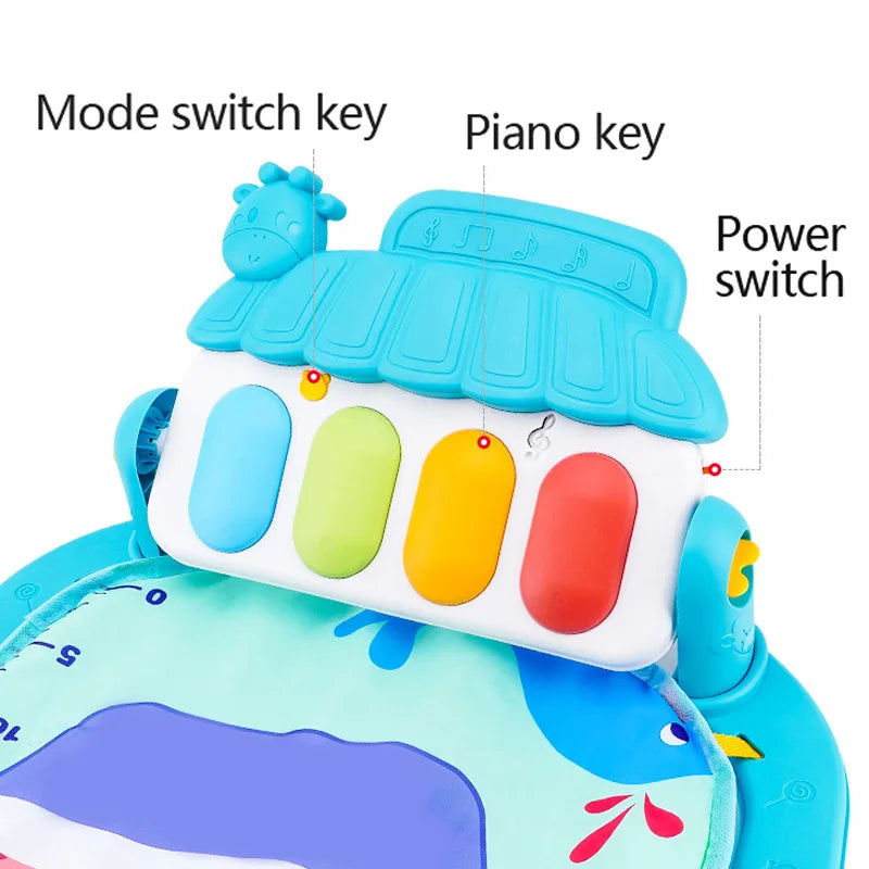 Baby Fitness & Play Gym – Piano, Toys & Tummy Time Mat